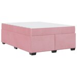 vidaXL Cadre de lit avec matelas Rose 160 x 200 cm Velours