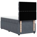 vidaXL Sommier à lattes de lit et matelas Gris foncé 90x200 cm Velours