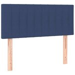 vidaXL Sommier à lattes de lit matelas et LED bleu 120x190 cm tissu