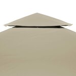 vidaXL Recouvrement de remplacement d'auvent 310 g/m² Beige 3 x 4 m