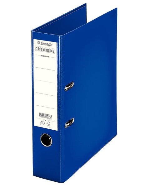Classeur à levier Chromos A4 Dos de 80 mm Bleu foncé ESSELTE