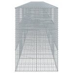 vidaXL Panier gabion avec couvercle 1200x100x150 cm fer galvanisé