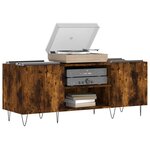 vidaXL Armoire à disques chêne fumé 121x38x48 cm bois d'ingénierie