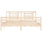 vidaXL Cadre de lit sans matelas 200x200 cm bois massif