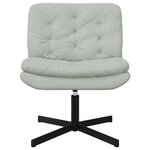 vidaXL Fauteuil relaxant pivotant Gris clair 63 x 75 x 76 cm Velours