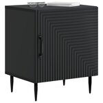 vidaXL Cabinet de chevet Noir 43 x 34 5 x 50 cm Bois d'ingénierie
