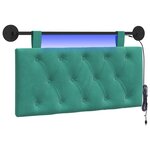 vidaXL Tête de lit suspendue Turquoise Velours