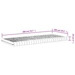 vidaXL Matelas en mousse 2 Pièces blanc 100x200 cm 7 zones dureté 20 ILD