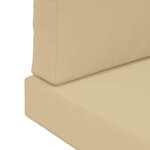 vidaXL Coussin de canapé d'extérieur 3 Pièces Beige Polyester