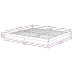 vidaXL Cadre de lit Bois massif 180x200 cm Super King