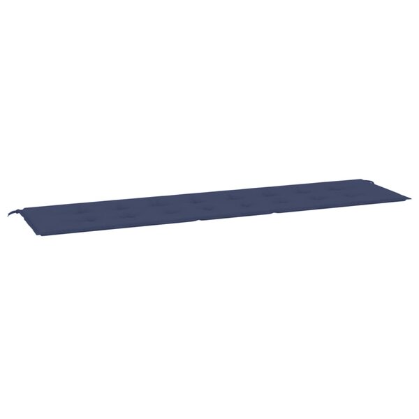 vidaXL Coussin de banc de jardin bleu marine 200x50x3 cm tissu oxford