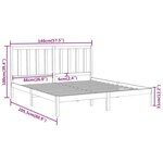 vidaXL Cadre de lit sans matelas 140x200 cm bois massif