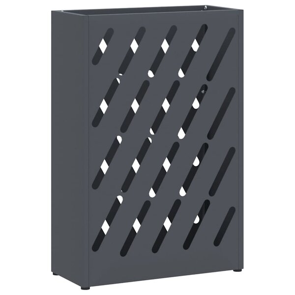 vidaXL Porte-parapluie avec stockage Anthracite 28 x 12 x 41 cm Métal