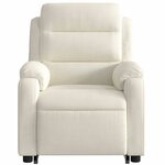 vidaXL Fauteuil inclinable de massage électrique crème velours