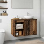 vidaXL Meuble de Salle de Bain In-between Bois ancien 30 x 41 x 50 cm