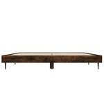 vidaXL Cadre de lit sans matelas chêne fumé 135x190 cm bois ingénierie