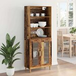vidaXL Haut Armoire Bois Ancien 69 5 x 32 5 x 180 cm Bois d'ingénierie