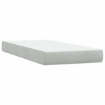 vidaXL Sommier à lattes de lit et matelas gris clair 90x220 cm velours