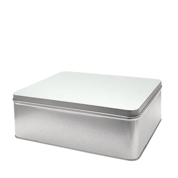 Boîte rectangulaire en fer blanc GM  vernis alimentaire  21 x 17 x 7.5 cm