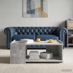 vidaXL Table basse Gris béton 90 x 50 x 33 cm Bois d'ingénierie