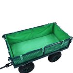 vidaXL Bâche de chariot de jardin Vert Tissu