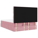 VidaXL Cadre de lit ottoman avec matelas rose 140x200 cm velours