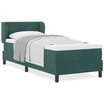 vidaXL Lit à ressorts avec matelas gris foncé 80x200 cm en velours