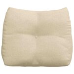 vidaXL Coussin de Dos Crème 60 x 24 x 50 cm tissu