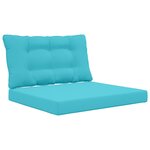 vidaXL Coussin de canapé d'extérieur 2 Pièces Turquoise Polyester
