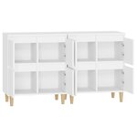 vidaXL Buffets 2 Pièces blanc 60x35x70 cm bois d'ingénierie