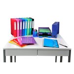 Chemise À Élastiques 3 Rabats Maxi Capacity Carte Lustrée Pelliculée 425gm2 Iderama A4 - Bleu Foncé - X 25 - Exacompta