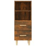 vidaXL Buffet Chêne fumé 34 5x34x90 cm Bois d'ingénierie