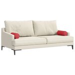 vidaXL Coussins d'accent 2 Pièces Rouge Ø 15 x 40 cm tissu