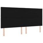 vidaXL Tête de lit LED Noir 200 cm Cuir synthétique