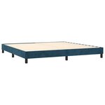 vidaXL Sommier à lattes de lit et matelas Bleu foncé 200x200cm Velours