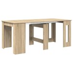 vidaXL Table à dîner 180 x 85 x 75 cm Bois d'ingénierie Chêne Sonoma