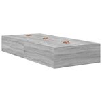 vidaXL Cadre de lit de rangement Gris Sonoma 75x190 cm