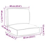 vidaXL Set de coussins de palette 2 Pièces Gris Tissu Oxford