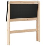 vidaXL Tête de lit capitonnée Noir 80 cm Pin massif