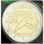 2 euros Belgique 2025 coincard BU - Le circuit automobile de Spa les deux versions.