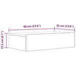 vidaXL Meuble TV avec éclairages LED chêne artisanal 60x35x15 5 cm