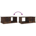 vidaXL Table basse Chêne fumé 90x50x35 cm Bois d'ingénierie