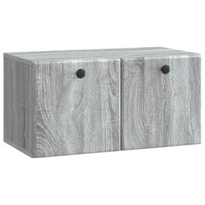 vidaXL Meuble TV mural 59 5 x 31 x 30 cm Sonoma gris Bois d'ingénierie