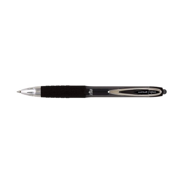 Roller encre gel Signo UMN207 rétractable grip pointe moyenne 0 7mm noir x 12 UNI-BALL