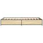 vidaXL Cadre de lit sans matelas chêne sonoma 100x200 cm