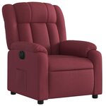 vidaXL Fauteuil inclinable électrique Rouge bordeaux Tissu