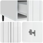 vidaXL Buffet Blanc brillant 66 x 34 5 x 97 cm Bois d'ingénierie
