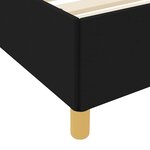 vidaXL Lit à ressorts avec matelas Noir et Blanc 90 x 190 cm tissu