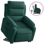 vidaXL Fauteuil inclinable Vert foncé Velours