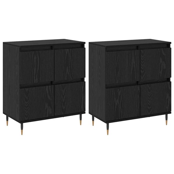 vidaXL Buffets 2 Pièces Chêne noir 120 x 35 x 70 cm Bois d'ingénierie